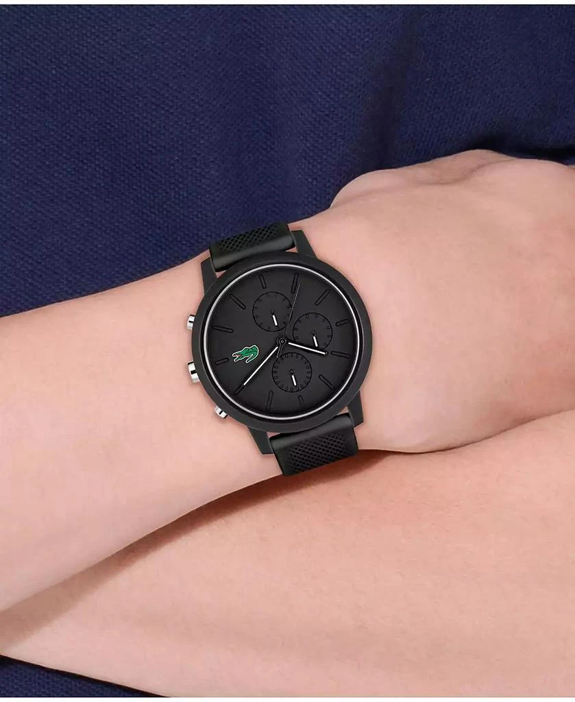 商品Lacoste|Men's L 12.12. Chrono Black Silicone Strap Watch 43mm,价格¥1296,第4张图片详细描述