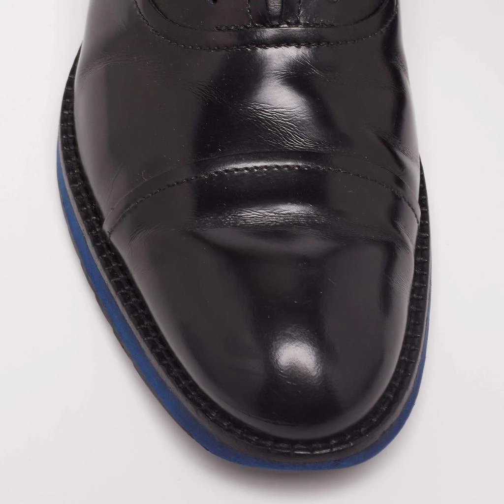 Louis Vuitton Black Leather Cap Toe Lace Up Derby Size 42.5 商品