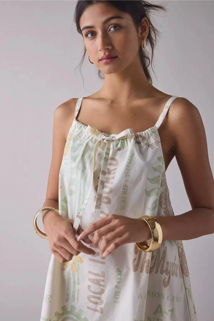 商品BDG|BDG Eva Tie-Front Ruched Strap Trapeze Mini Dress,价格¥74,第4张图片详细描述