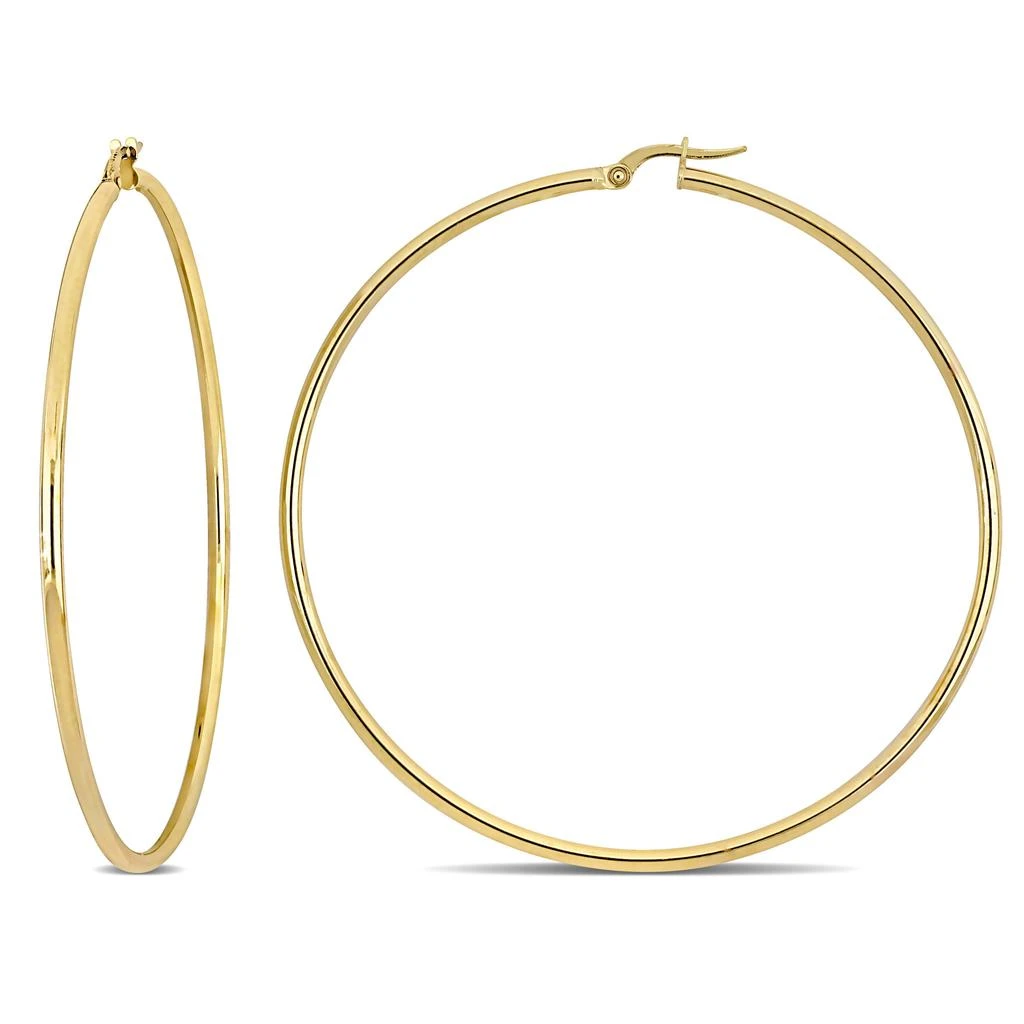 商品Mimi & Max|65mm Polished Hoop Earrings in 10k Yellow Gold,价格¥1804,第1张图片