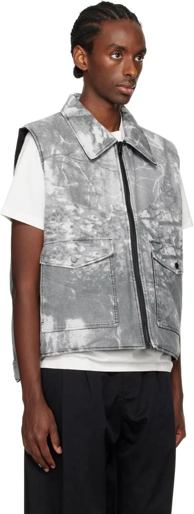 商品Metalwood Studio|Gray & Black Poly Filled Reversible Vest,价格¥1094,第2张图片详细描述
