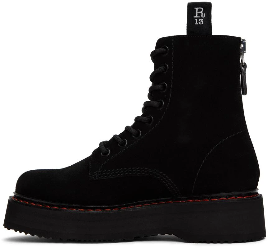 商品R13|Black Single Stack Boots,价格¥5312,第3张图片详细描述