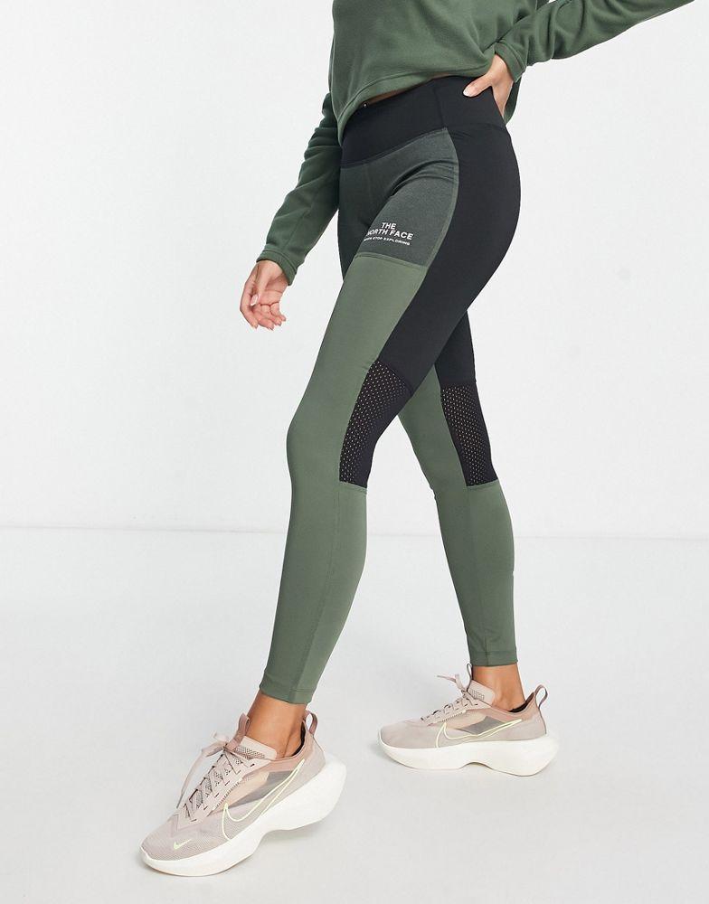 The North Face Training high waist performance leggings in khaki商品第1张图片规格展示