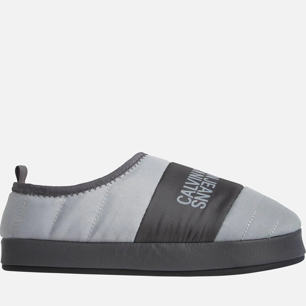 商品Calvin Klein|Calvin Klein Jeans Men's Warm Lined Sustainable Slippers - Marble Grey,价格¥231,第1张图片