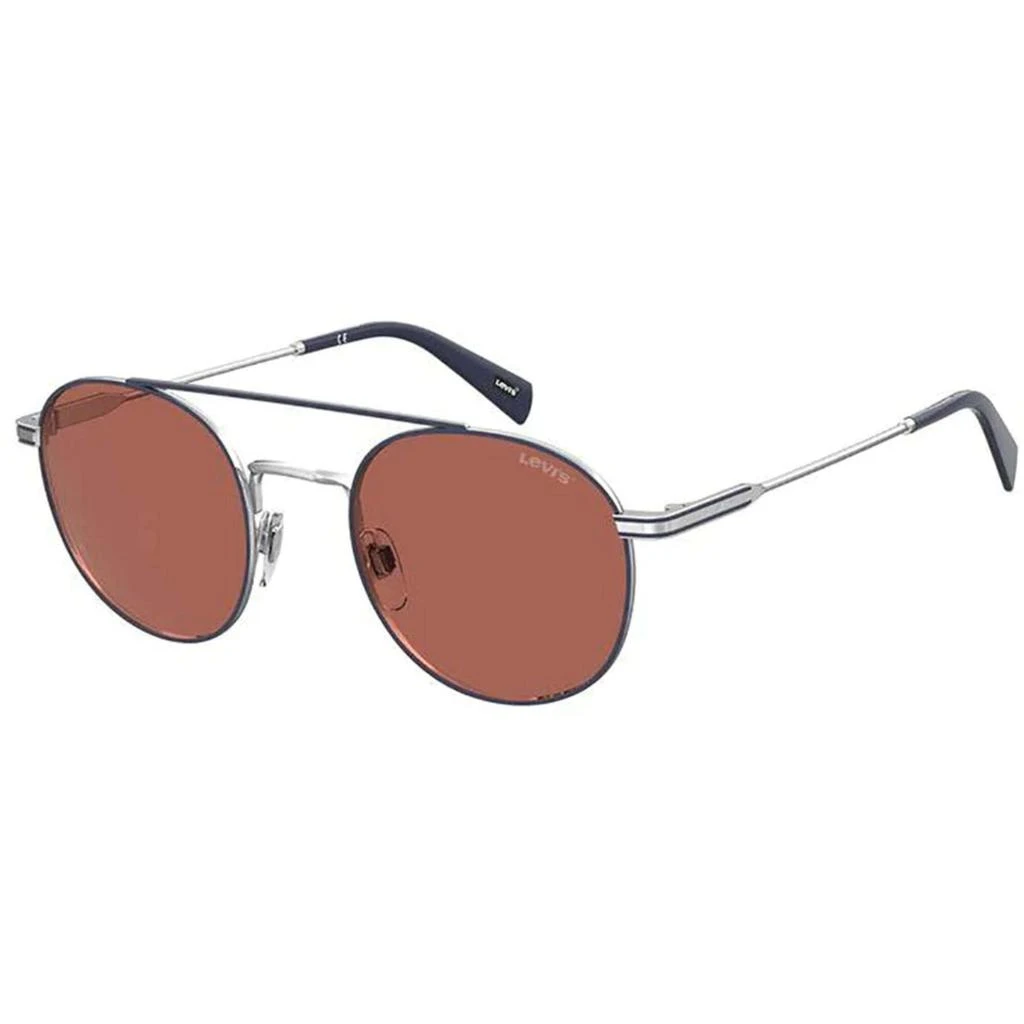 商品Levi's|Levi's Unisex Sunglasses - Palladium Plastic Pilot Frame Pink Lens | LV 1013/S 10,价格¥273,第1张图片