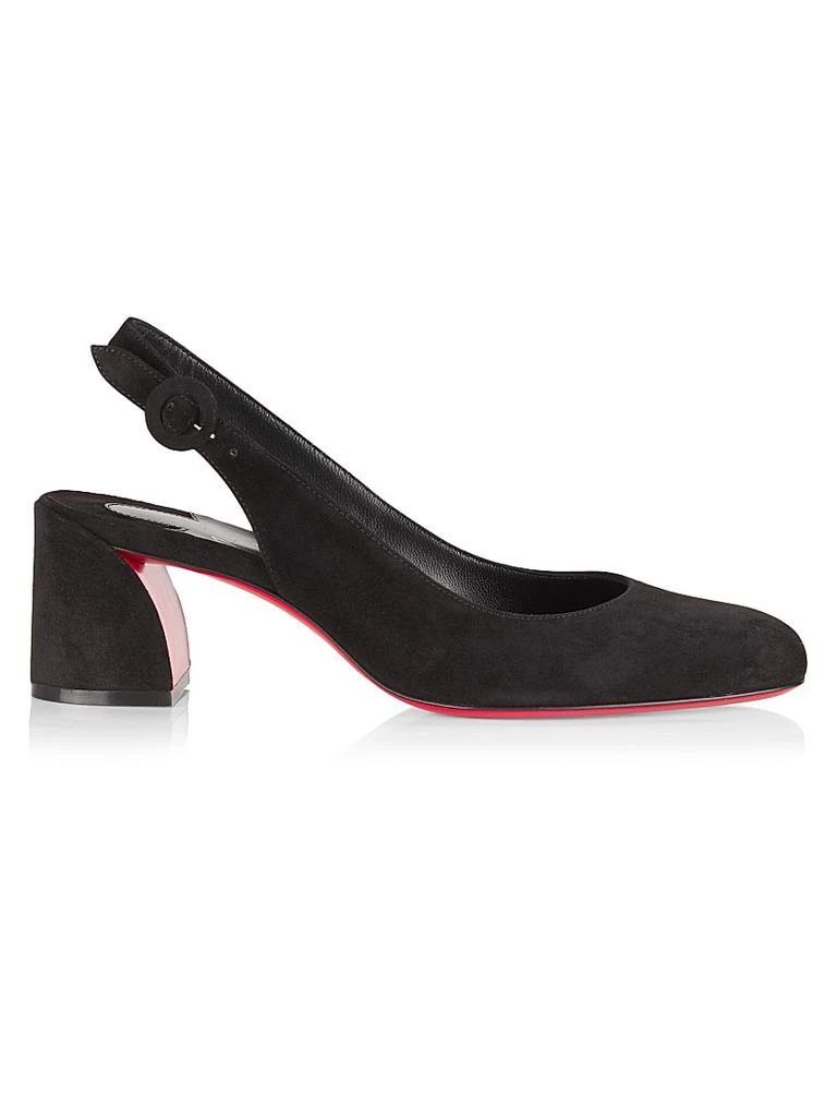 商品Christian Louboutin|So Jane 55MM Suede Slingback Pumps,价格¥7336,第1张图片