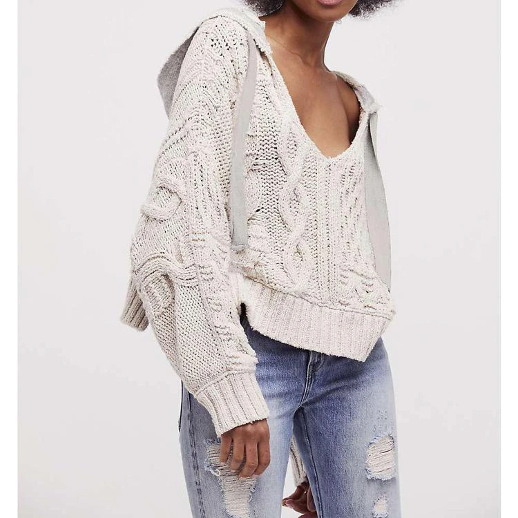 商品Free People|Free People Women's Tierra Cable Hoodie,价格¥1028,第1张图片