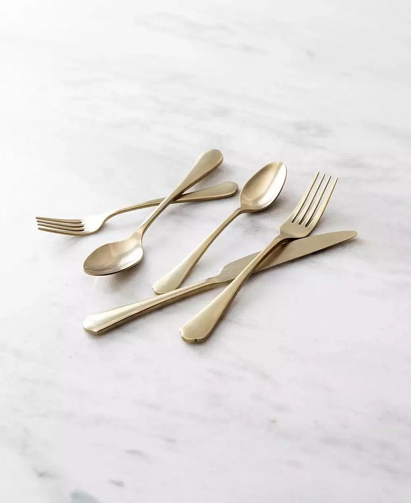 商品Fortessa|Ellsie Antiqued Champagne 20-Pc. Flatware Set, Service For 4,价格¥1031,第3张图片详细描述