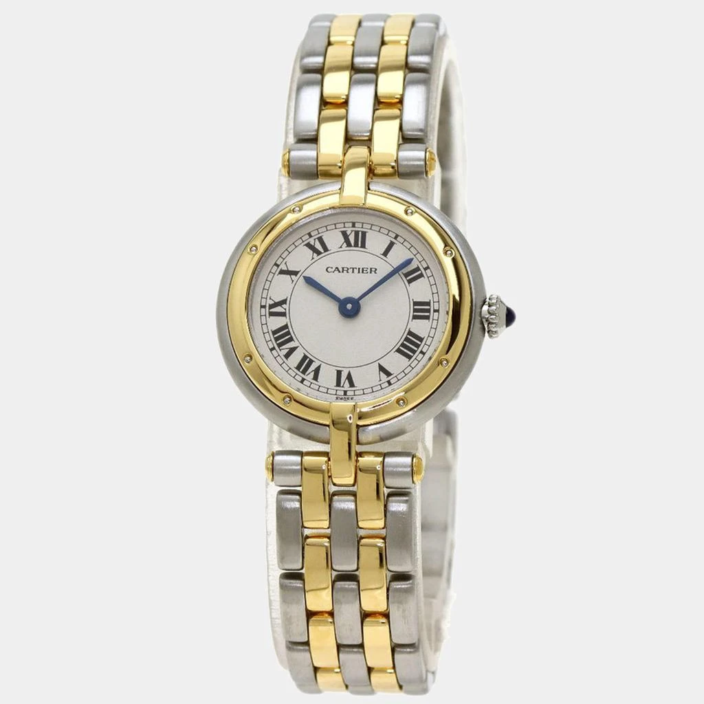 商品[二手商品] Cartier|Cartier Silver 18K Yellow Gold And Stainless Steel Panthere Cougar Quartz Women's Wristwatch 24 mm,价格¥21901,第1张图片