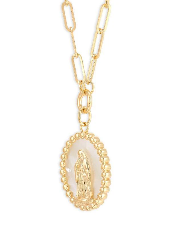 商品Saks Fifth Avenue|​14K Yellow Gold & Mother of Pearl Guadalupe Pendant Necklace,价格¥4522,第2张图片详细描述