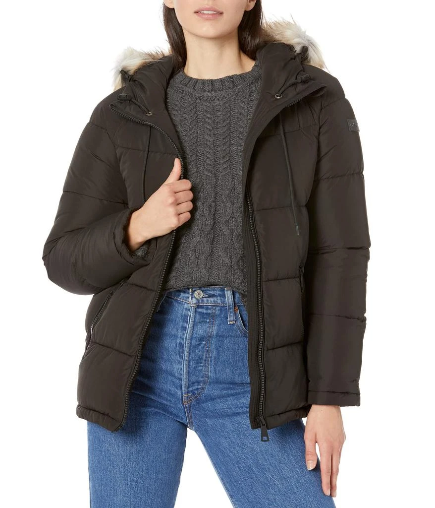 商品Calvin Klein|Short Faux Fur Trimmed Puffer,价格¥826,第1张图片