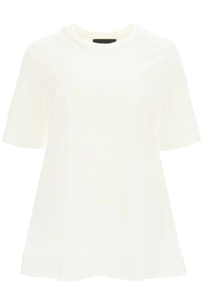 商品Simone Rocha|Simone rocha embellished a-line t-shirt,价格¥1676,第1张图片