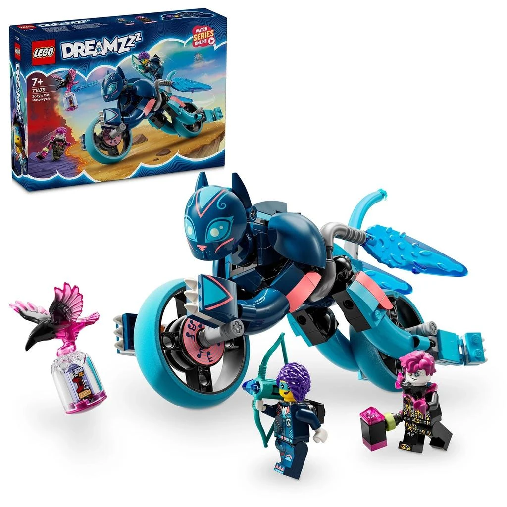 商品LEGO|LEGO DREAMZzz Zoey’s Cat Motorcycle Bike Building Toy 71479,价格¥202,第1张图片