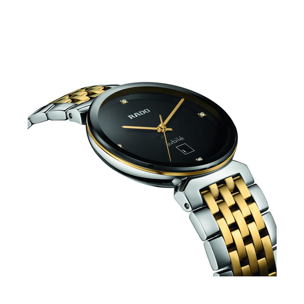 Women's Swiss Florence Classic Diamond Accent Two Tone Stainless Steel Bracelet Watch 30mm商品第2张图片规格展示