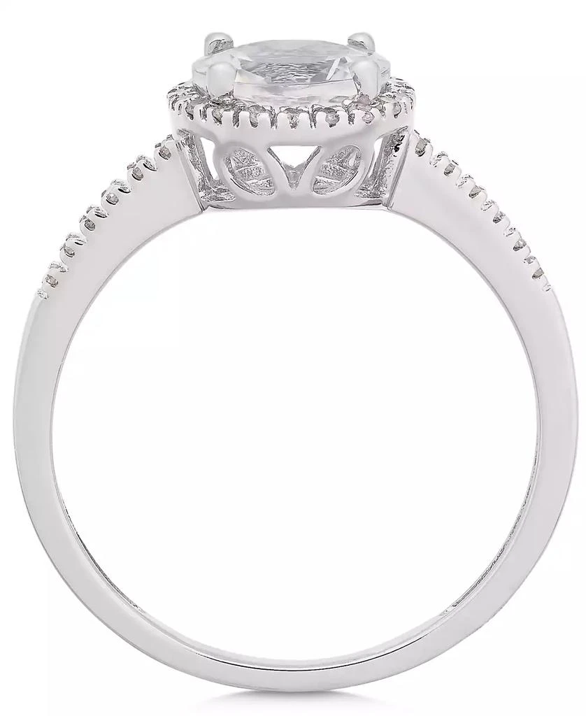 商品Macy's|Aquamarine (1 ct. t.w.) and Diamond (1/8 ct. t.w.) Ring in 14k White Gold,价格¥4521,第3张图片详细描述