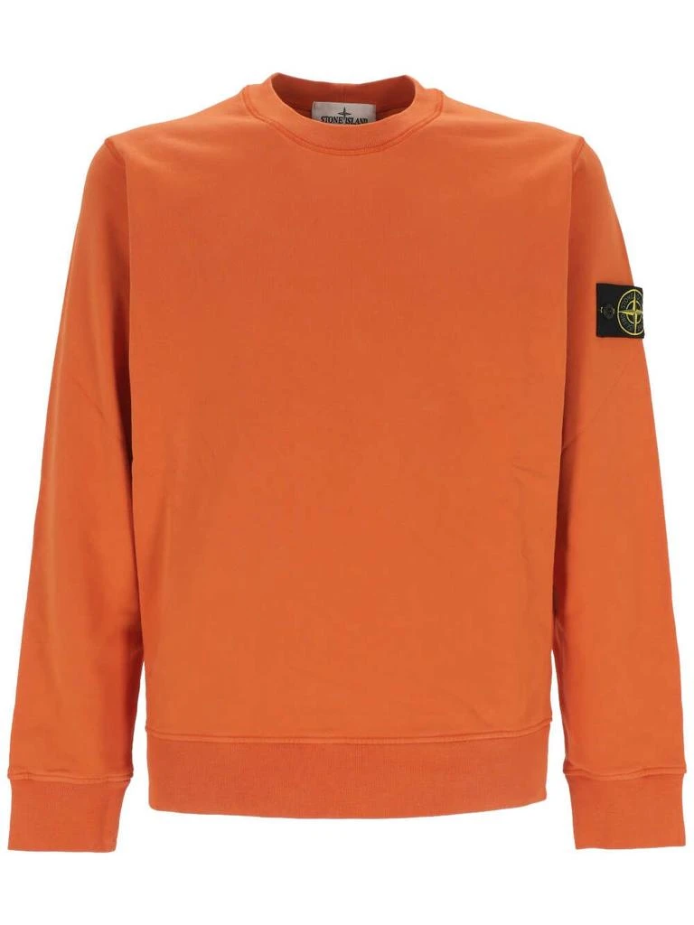 商品Stone Island|Stone Island Logo Patch Crewneck Sweatshirt,价格¥1507,第1张图片