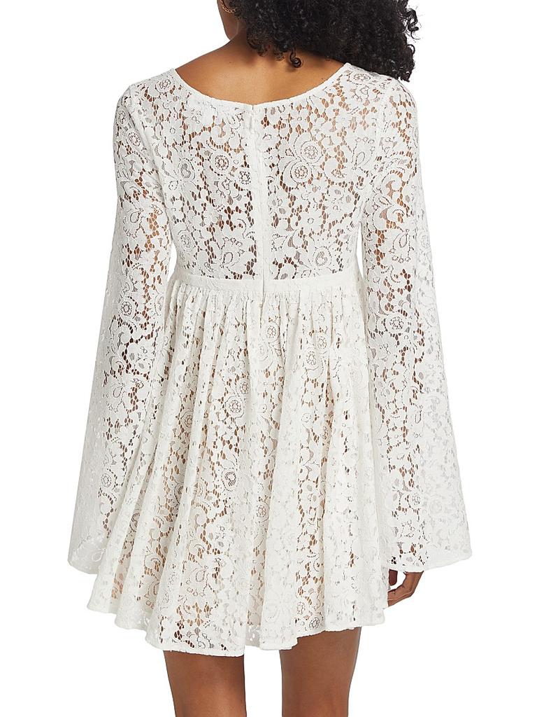 Dottie Lace Minidress  On Sale Now with Up to 63% Off | Discover Exclusive  Deals & Savings at BeyondStyle  Authentic Ronny Kobo  contemporary|squareneck|x-small|women's apparel|women's|dresses|Women's|lace|long  sleeve|fit & flare|pleated|mini-length ...
