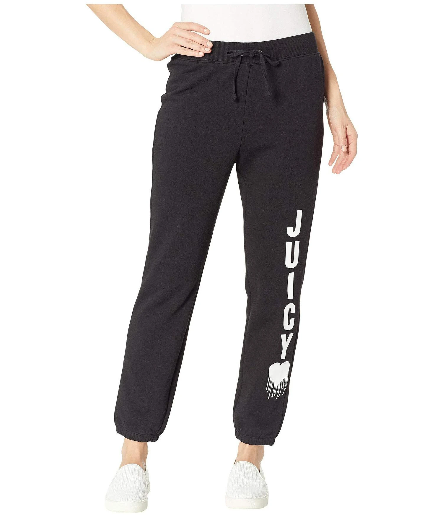 商品Juicy Couture|Track French Terry Inked Heart Silverlake Pants,价格¥167,第1张图片