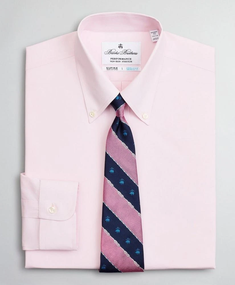 商品Brooks Brothers|Regent Regular-Fit Dress Shirt, Performance Non-Iron with COOLMAX®, Button-Down Collar Twill,价格¥408,第1张图片