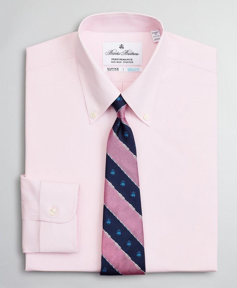 商品Brooks Brothers|Regent Regular-Fit Dress Shirt, Performance Non-Iron with COOLMAX®, Button-Down Collar Twill,价格¥373,第1张图片