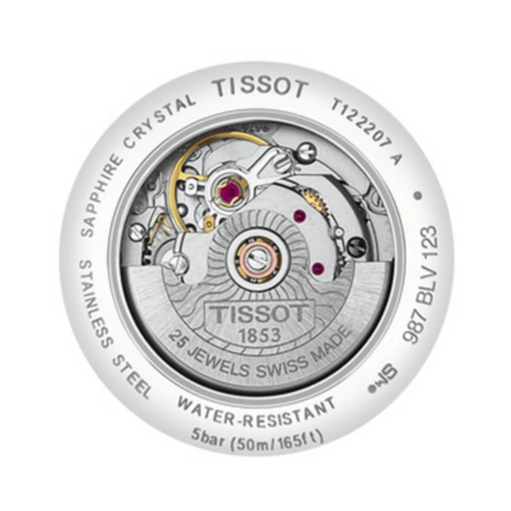 商品Tissot|Women's Swiss Automatic T-Classic Carson Diamond-Accent Stainless Steel Bracelet Watch 30mm,价格¥6168,第3张图片详细描述