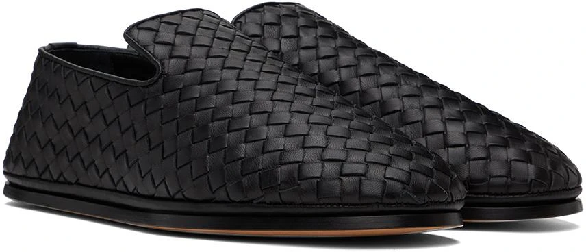 商品Bottega Veneta|Black Intrecciato Slippers,价格¥11067,第4张图片详细描述