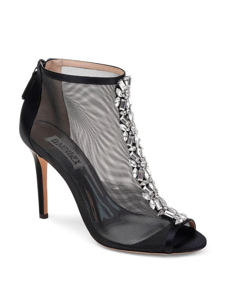 商品Badgley Mischka|Women's Moss Embellished Mesh Booties,价格¥833,第1张图片