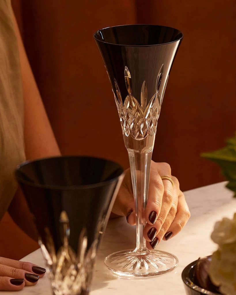商品Waterford Crystal|Lismore Black Flute Glasses, Set of 2,价格¥2554,第4张图片详细描述