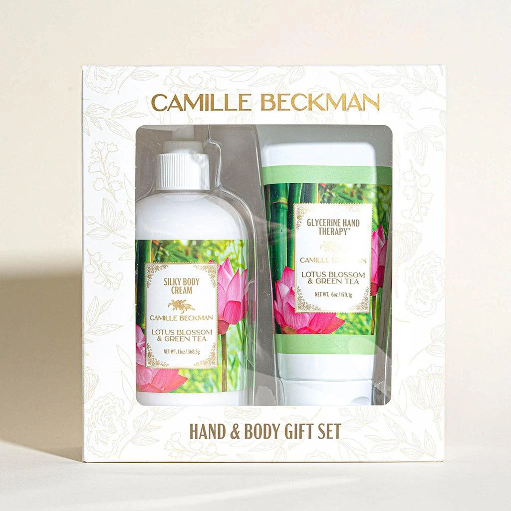 商品Camille Beckman|Hand & Body Gift Set - Lotus Blossom & Green Tea,价格¥292,第1张图片