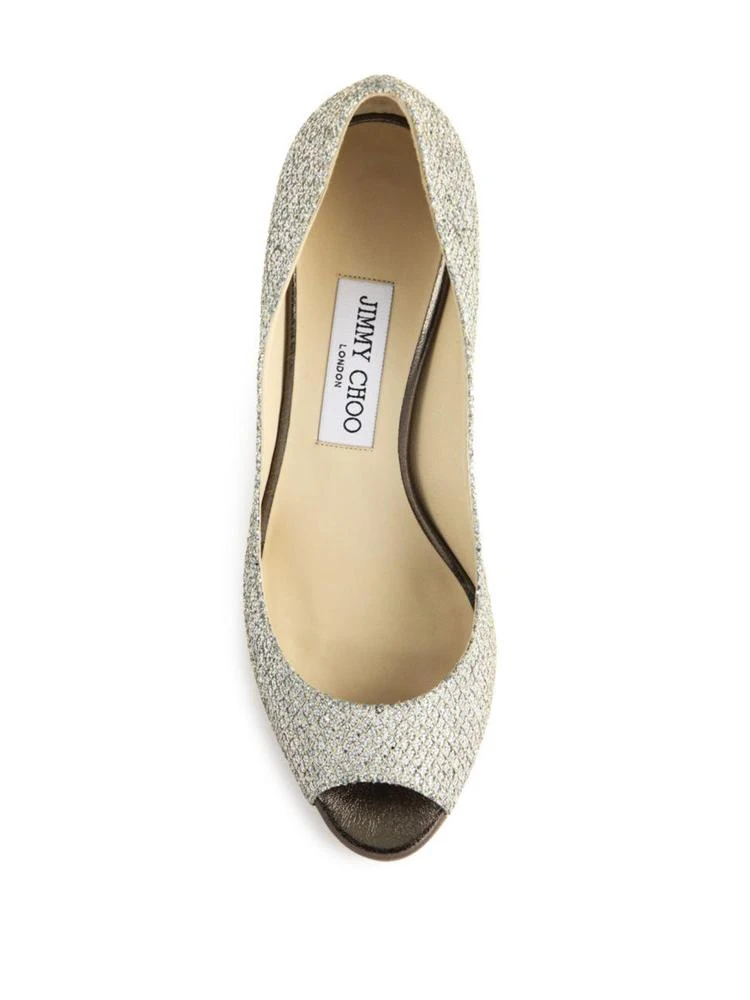 商品Jimmy Choo|Isabel 65 Glitter Peep Toe Pumps,价格¥1805,第4张图片详细描述