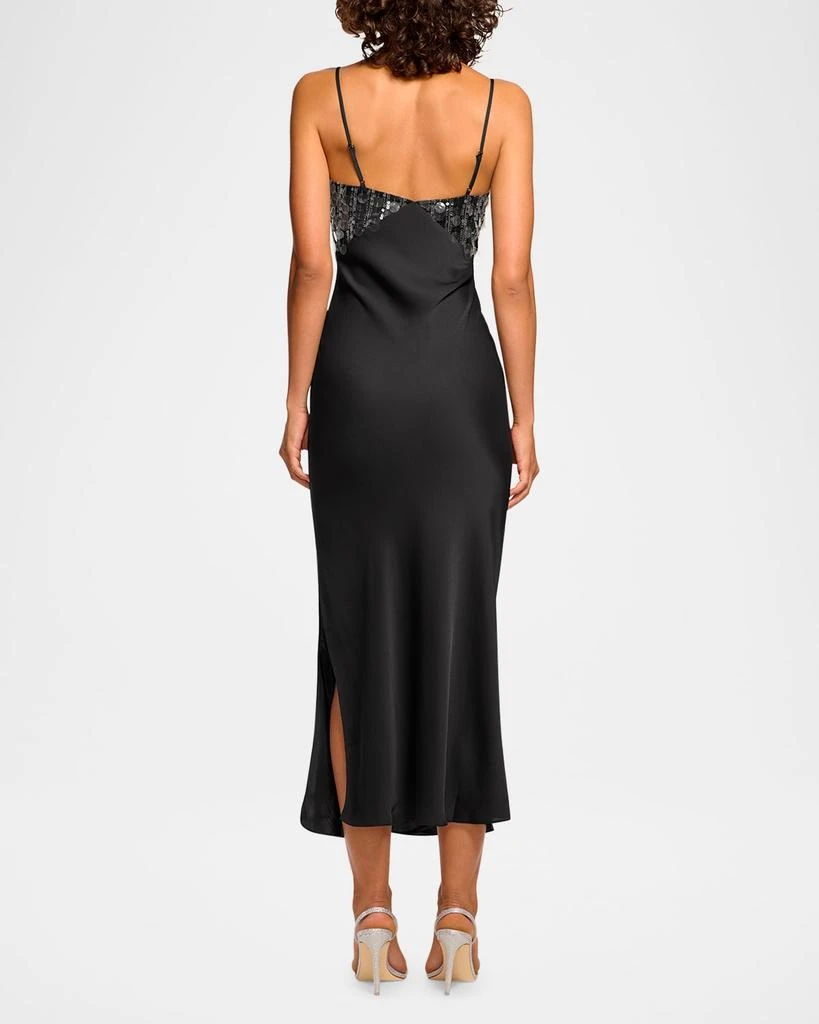 商品Ramy Brook|Nadiene Sequined Satin Slip Dress,价格¥4234,第3张图片详细描述