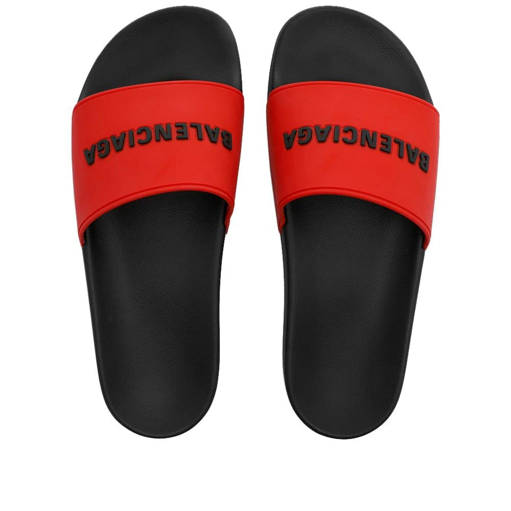 商品Balenciaga|Balenciaga Logo Pool Slide,价格¥2142,第5张图片详细描述