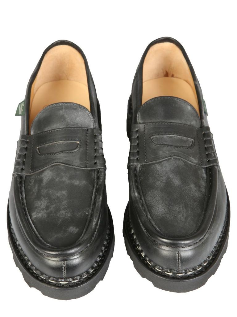 Paraboot Men's  Black Leather Loafers商品第2张图片规格展示