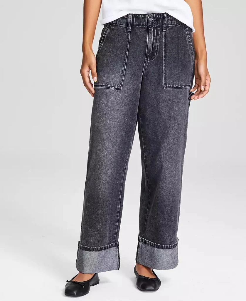 商品And Now This|Women's Wide-Leg Utility Cuffed Jeans, Created for Macy's,价格¥235,第2张图片详细描述