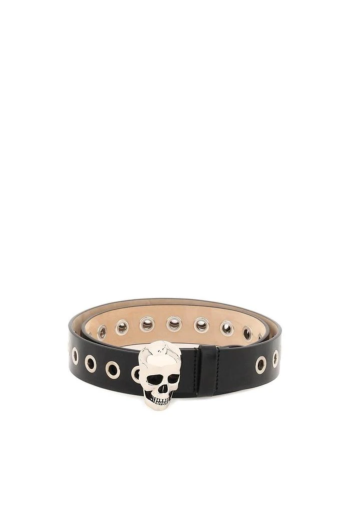 商品Alexander McQueen|SKULL 3D LEATHER BELT,价格¥2838,第1张图片