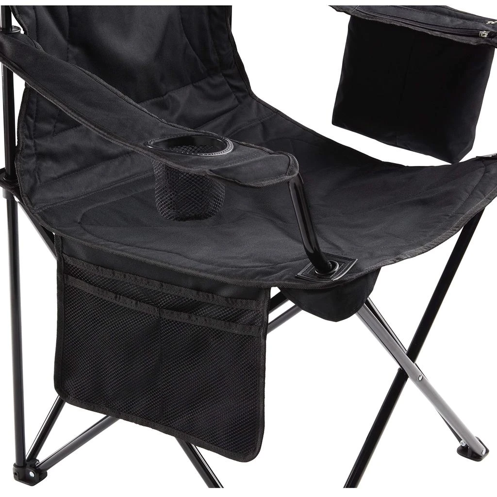 商品Coleman|Coleman Portable Quad Camp Chair with 4-Can Cooler, Cushioned Seat & Back with Side Pockets & Cup Holder, Carry Bag Included,价格¥333,第4张图片详细描述