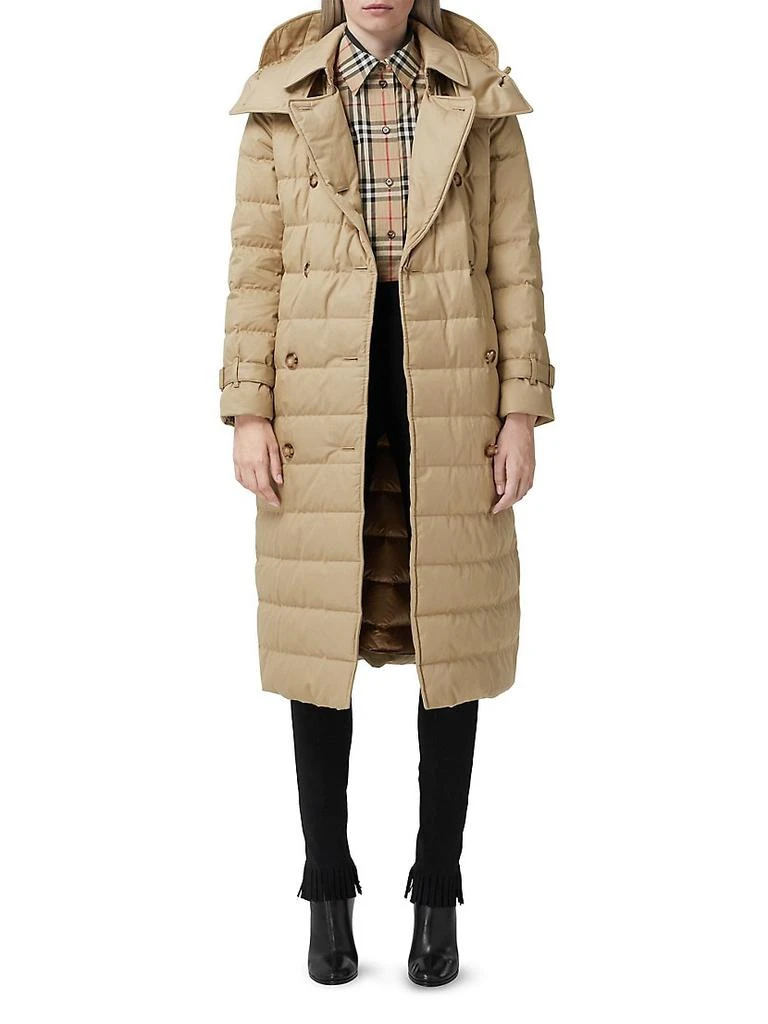 商品Burberry|Ashwick Long Quilted Down Logo Coat,价格¥19414,第2张图片详细描述