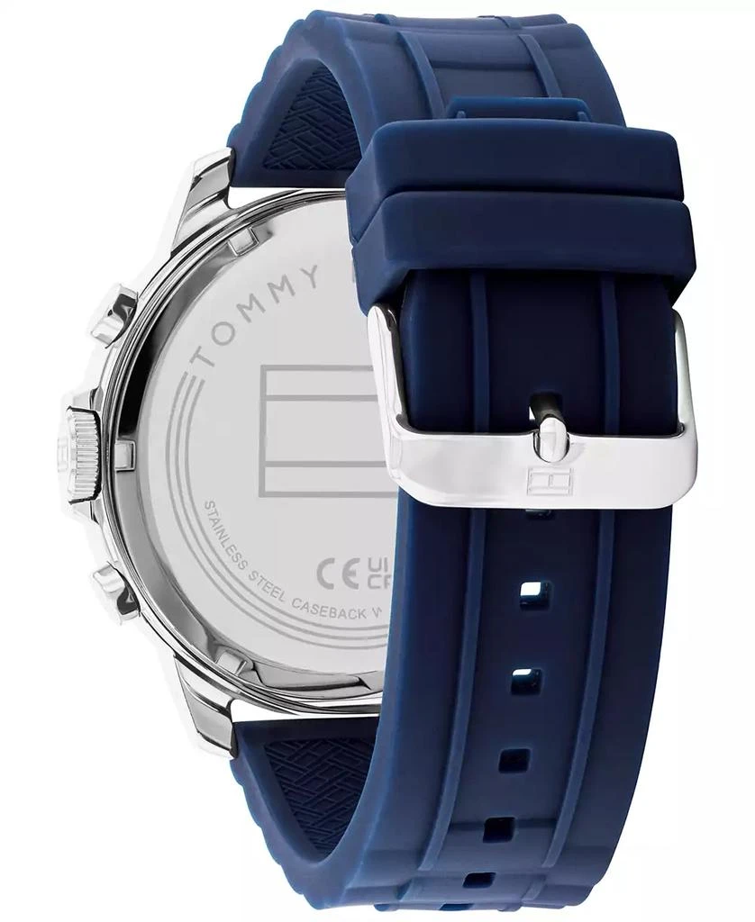 商品Tommy Hilfiger|Men's Navy Silicone Strap Watch 50mm,价格¥824,第3张图片详细描述