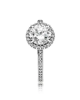 商品PANDORA|Sterling Silver & Cubic Zirconia Classic Elegance Ring,价格¥673,第3张图片详细描述