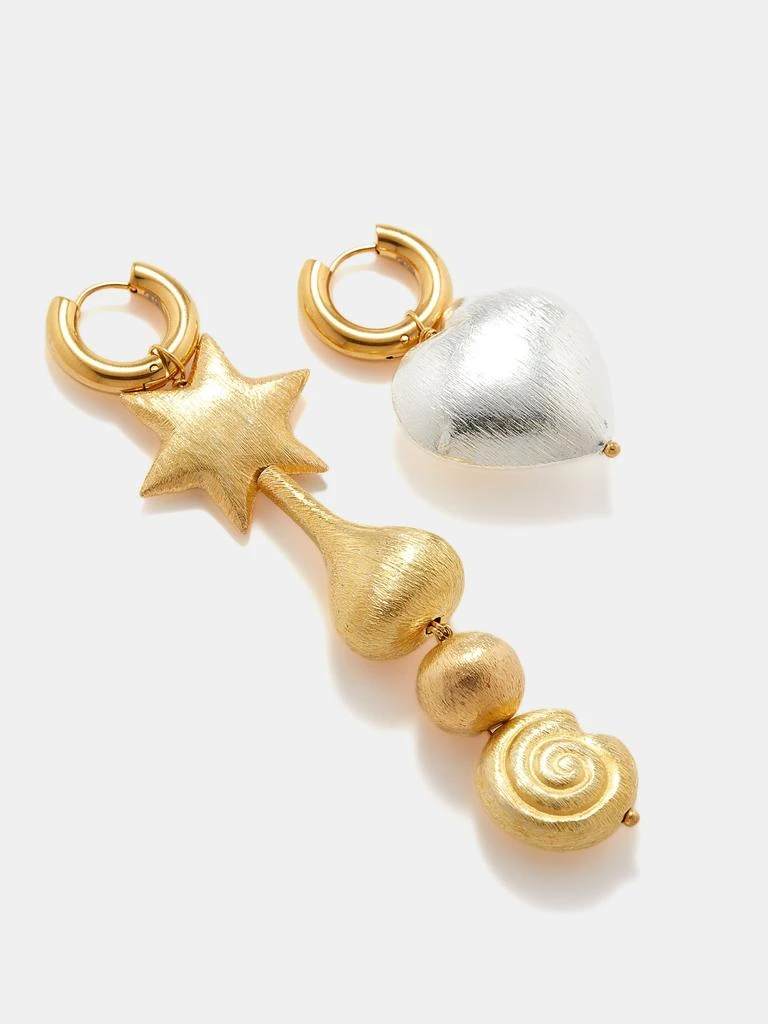 商品Timeless Pearly|Mismatched gold and silver-plated hoop earrings,价格¥1887,第3张图片详细描述