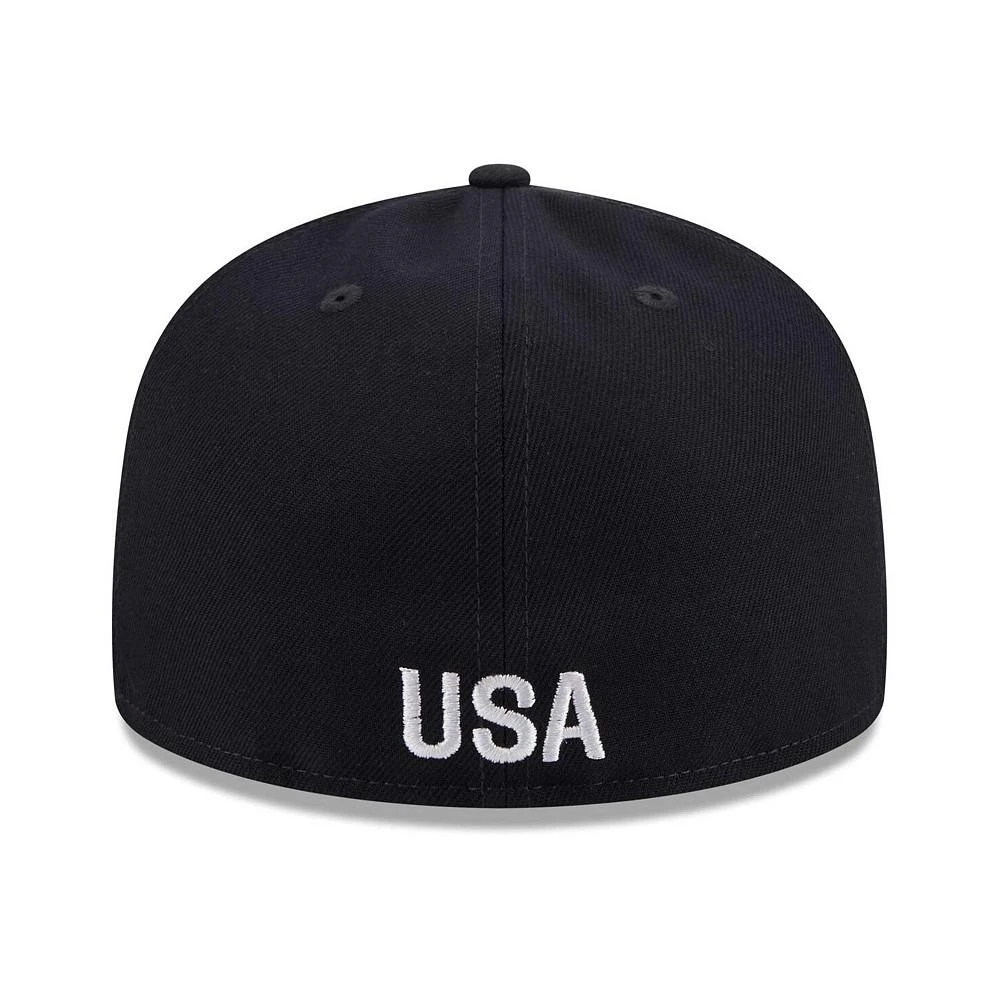 商品New Era|Men's Navy USMNT Text 59FIFTY Fitted Hat,价格¥342,第3张图片详细描述