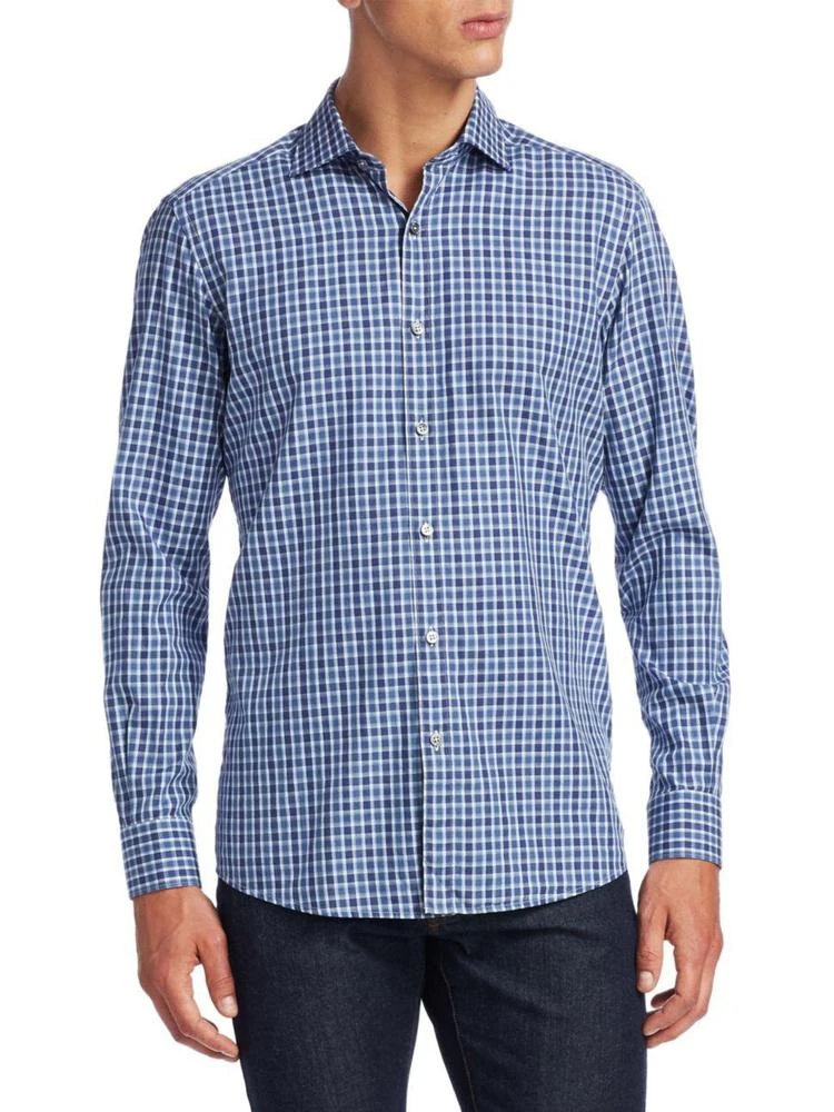 商品Zegna|Plaid Cotton Casual Button-Down Shirt,价格¥1491,第1张图片