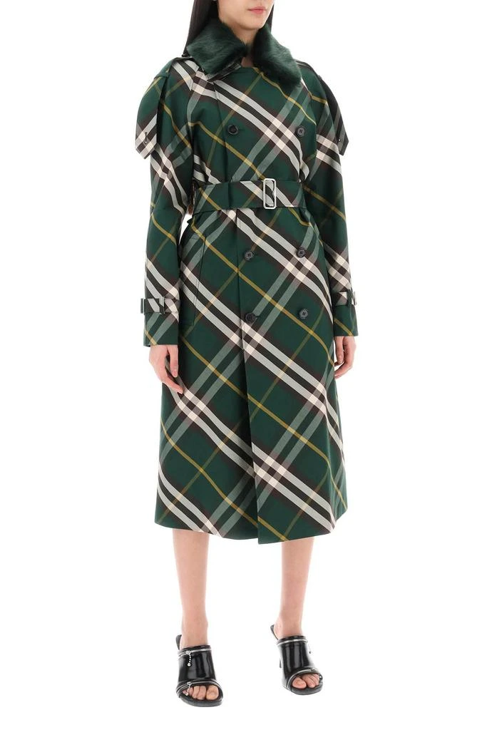 商品Burberry|kensington trench coat with check pattern,价格¥8784,第2张图片详细描述