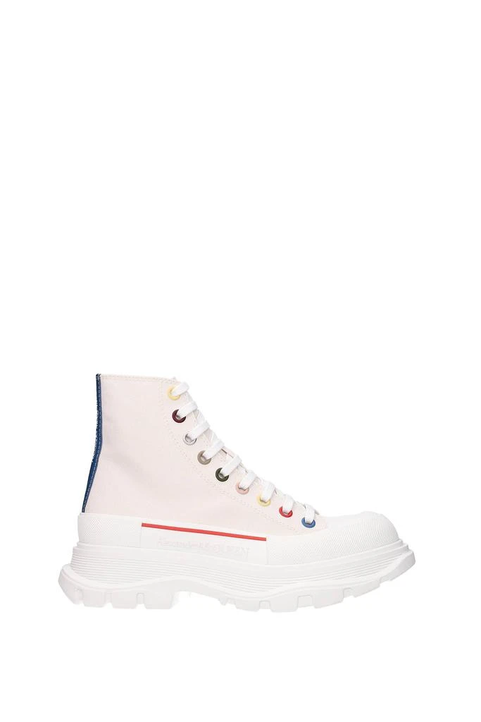 商品Alexander McQueen|Ankle Boot Fabric Beige Milk,价格¥3252,第1张图片