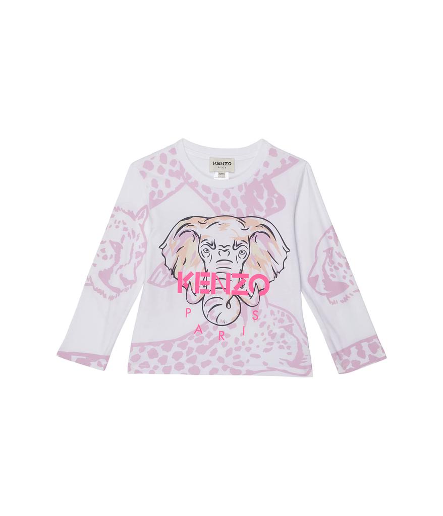 Elephant Graphic Long Sleeve T-Shirt (Toddler/Little Kids)商品第1张图片规格展示