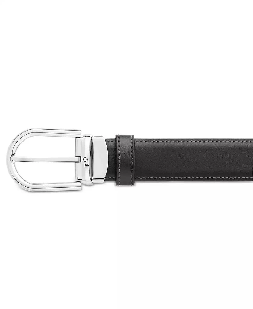 商品MontBlanc|Horseshoe Buckle Reversible Leather Belt,价格¥2644,第2张图片详细描述