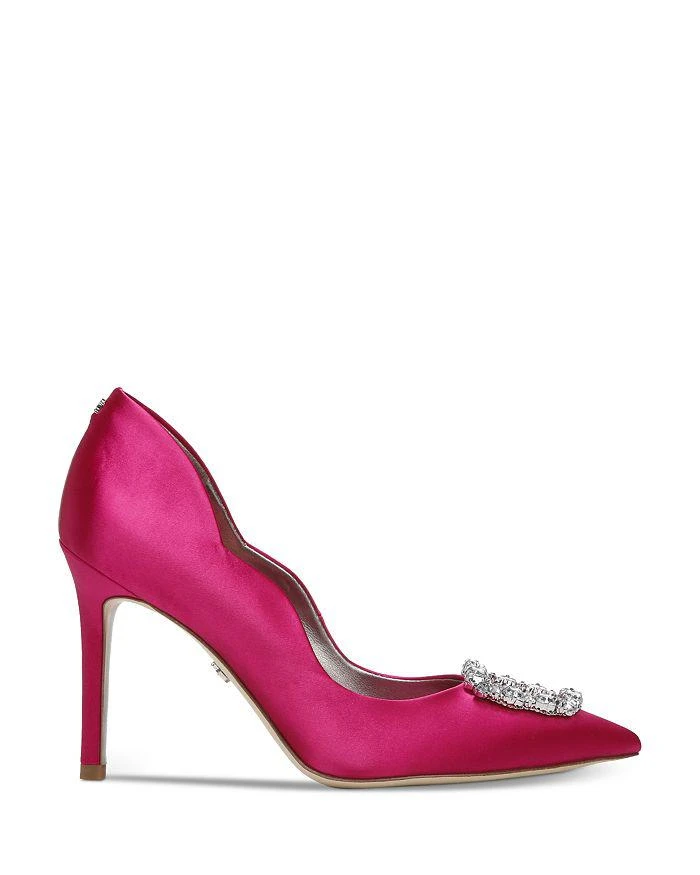 商品Sam Edelman|Women's Harriett Scalloped Satin Embellished Pumps,价格¥715,第2张图片详细描述