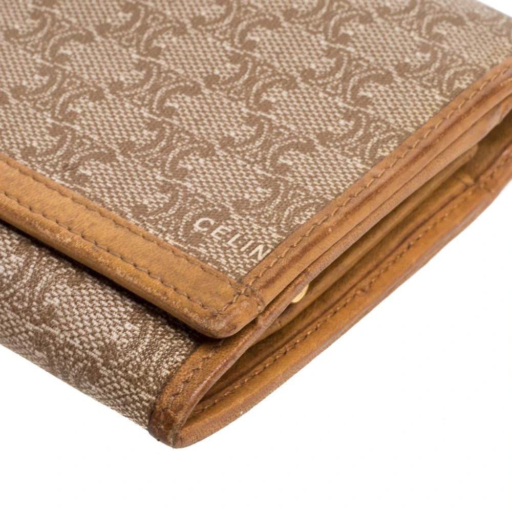 Celine Beige Macadam Coated Canvas and Leather Wallet 商品