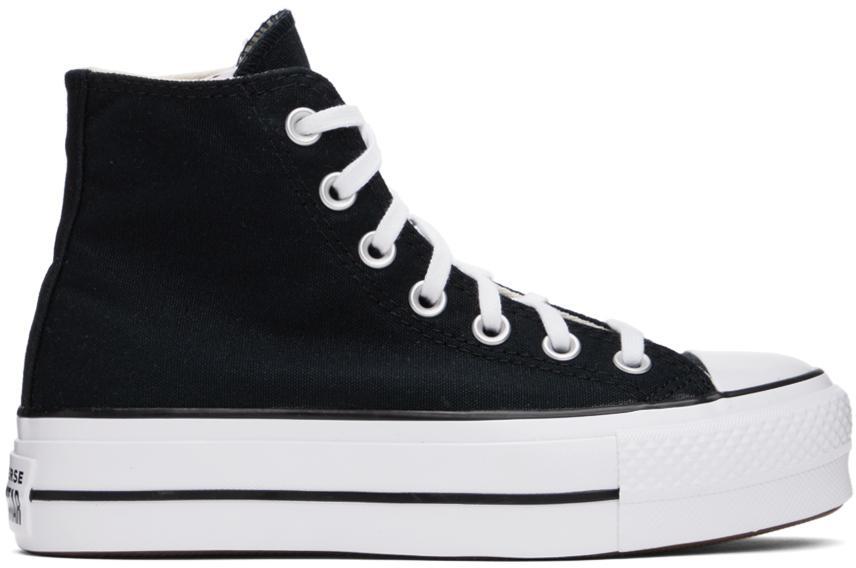 商品Converse|Black Chuck Taylor All Star Platform High-Top Sneakers,价格¥496,第1张图片