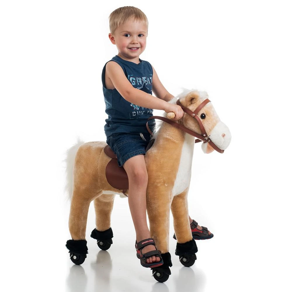 商品Trademark Global|Happy Trails Plush Walking Horse with Wheels & Foot Rests , 28.5" x 12" x 23",价格¥2802,第2张图片详细描述